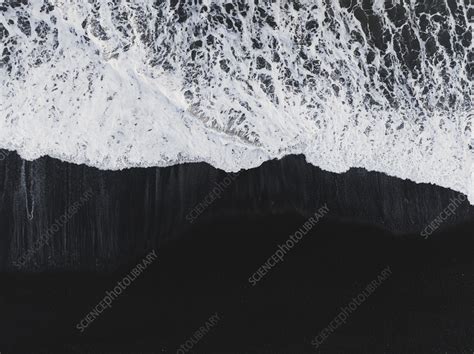 Aerial view of black sand beach, Reynisfjara, Iceland - Stock Image - F038/9197 - Science Photo ...