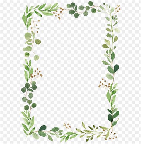 Free download | HD PNG leaf border cartoon transparent greenery wedding ...