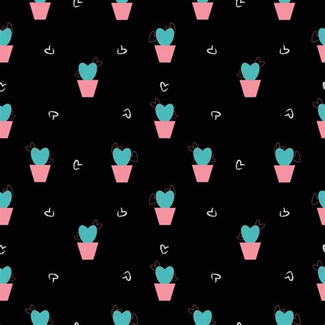 Seamless hand drawn cactus pattern background 3415859 Vector Art at ...