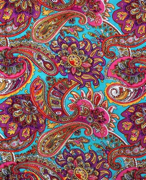 Multicolored Paisley Design Poly Satin Fabric Dress Material - Charu ...