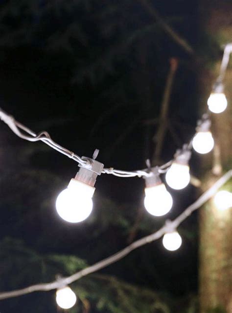 LED Party Lights 4.5m | Outdoor | Cool White | Steady | White Cable | *Replaceable Bulbs* - The ...