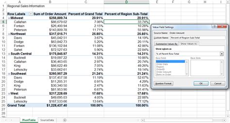 Excel 2017 Pivot Table Calculate Percentage Of Two Columns ...