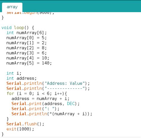 Pointers, Arrays, and Functions in Arduino C