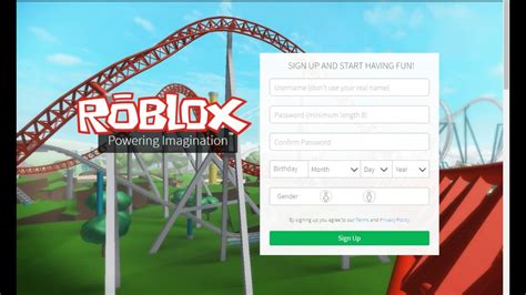 Roblox Sign In Up