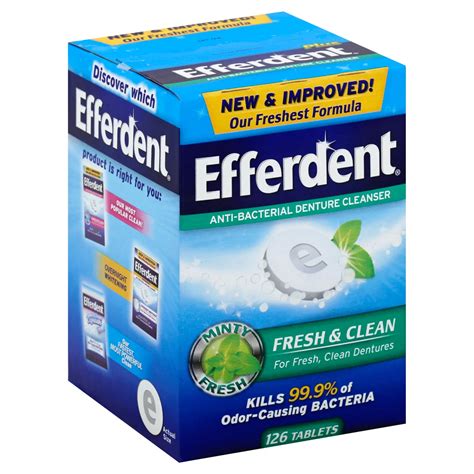 Efferdent Plus Mint Tabs Denture Cleanser - Shop Denture Care at H-E-B