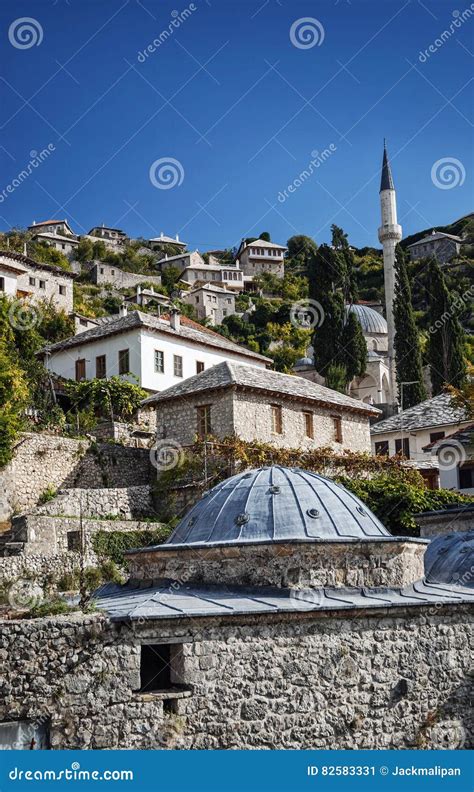 Pocitelj Village Traditional Old Architecture Buildings in Bosnia Herzegovina Stock Image ...