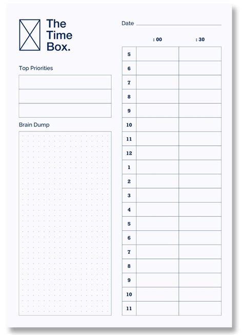 Buy The Time Box. Daily Management Planner - Blocking To Do List ...