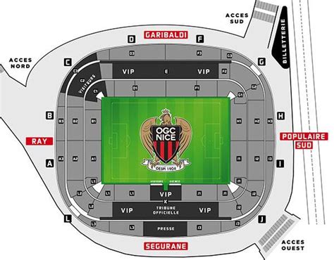 Nice stadium map - Map of Nice stadium (Provence-Alpes-Côte d'Azur ...