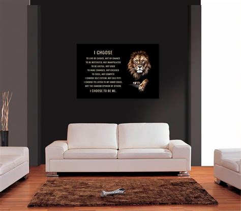 Lion Poster Motivational Inspiration Quotes Wall Art I - Etsy