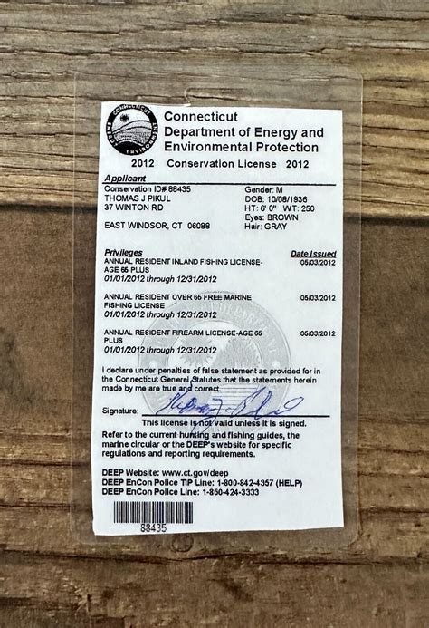 2012 **CONNECTICUT** Fishing License Permit License **RESIDENT** | eBay