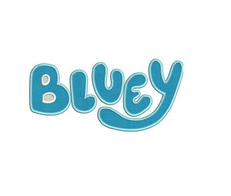 Bluey Logo Filled Stitch Embroidery Design | Embroidery design sets ...