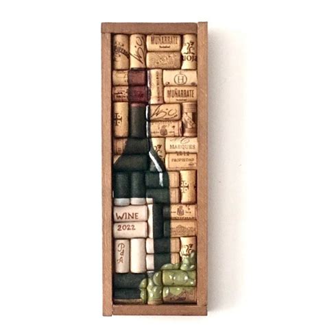 Wine Cork Wall Decor, Wood Wall Art,wine Lover Gift, Wine Cork Art, Bar ...