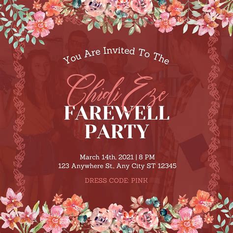 Farewell Invitation Card Template – Mightyprintingdeals.com