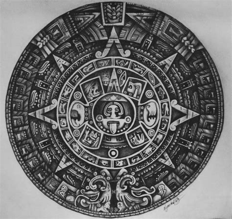 Piedra del sol, (Aztec Calendar stone) by alejandraortiz on DeviantArt