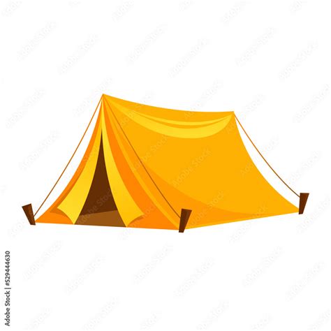 camping tent flat vector illustration logo icon clipart Stock Vector | Adobe Stock