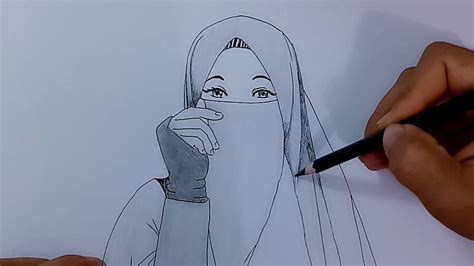 CARA MENGGAMBAR ORANG ATAU ANIME BERHIJAB - YouTube