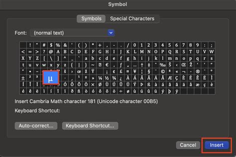 How to insert micro symbol in word online? - WordOnlineTips.com