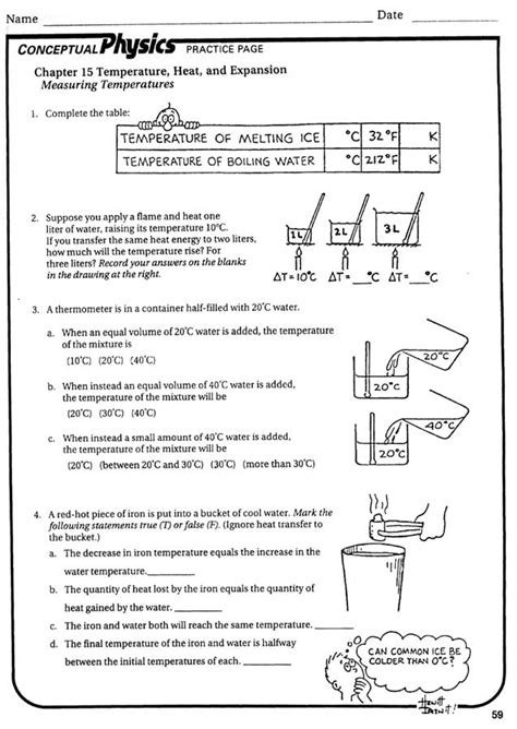 Temperature And Thermal Energy Worksheet