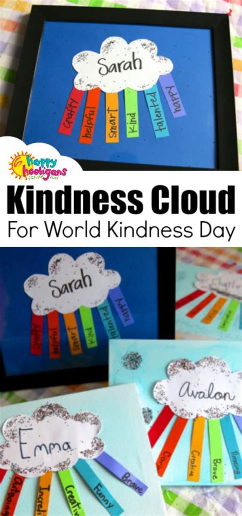 Framed "Kindness Cloud" Craft for World Kindness Day - Happy Hooligans