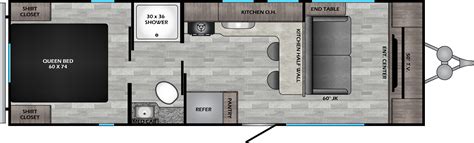 Zinger-Lite Travel Trailers - ZR259FL Floorplan | Crossroads RV