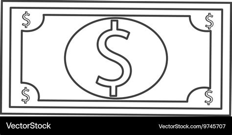 Dollar bill usd money business Royalty Free Vector Image