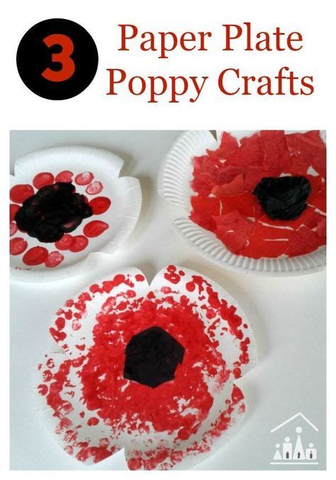 Paper Plate Poppy Crafts for Remembrance Sunday | Poppy craft for kids ...