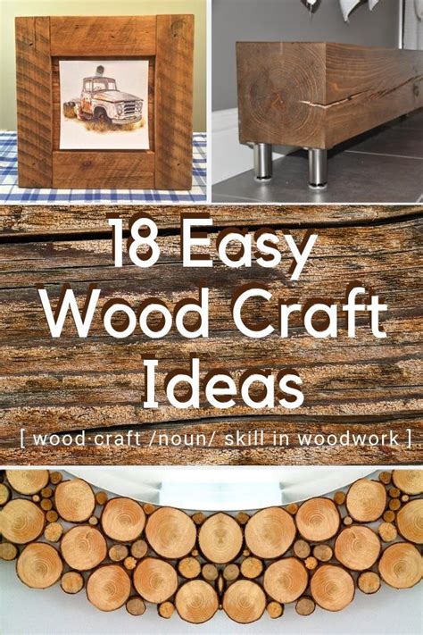 Wood Craft Ideas & Art Projects [18 Easy DIY Ideas] | Wood craft projects, Wood crafts, Wood ...