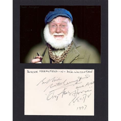 Buster Merryfield signed card plus 'Uncle Albert' Only Fools & Horses Photo 25330