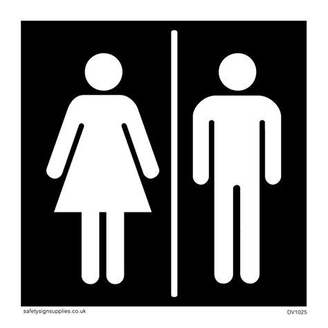 male & female toilet symbols - toilet door sign from Safety Sign Supplies