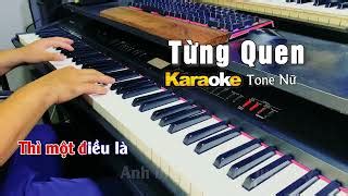 Từng Quen Karaoke Tone Nữ | Wren Evans | Tuấn Lê Piano Chords - Chordify