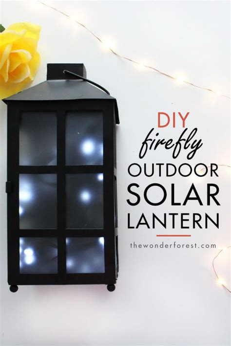 Make This DIY Firefly Outdoor Solar Lantern - Wonder Forest