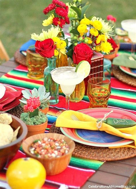 Mexican Theme Dinner Party Tablescape - Celebrations at Home | Mexican ...