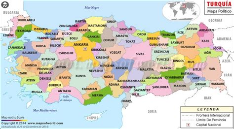 Turquía Mapa, Mapa de Turquía