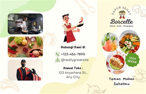 Gratis Contoh Brosur Makanan Keren - Canva