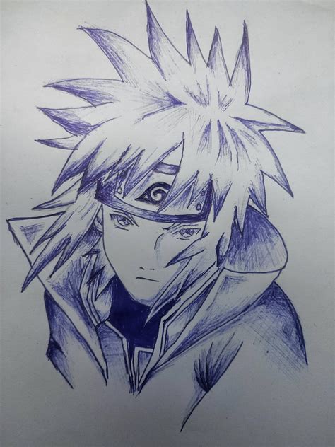 My attempt at drawing Minato : r/Naruto