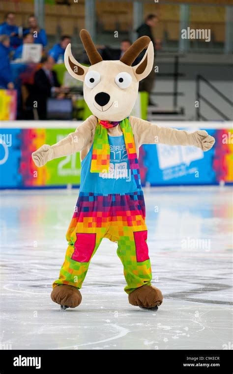 Jan. 18, 2012 - Innsbruck, Austria - Yoogl, youth olympic mascot on ...