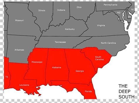 Deep South Southern United States Map South Central United States ...