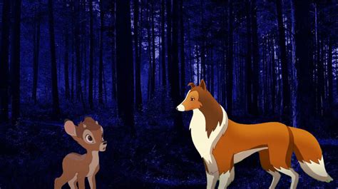 Lassie Meets Bambi by BASEDCUBE95 on DeviantArt