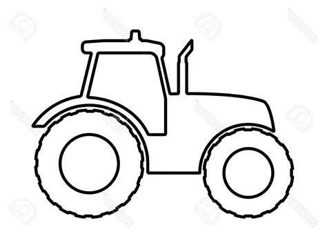 Tractor Outline Drawing at PaintingValley.com | Explore collection of Tractor Outline Drawing