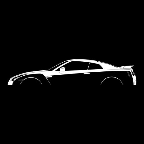 Nissan GT-R Silhouette Vector File - Etsy Canada