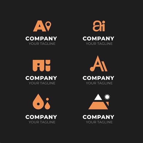 Free Vector | Flat design ai logo template collection