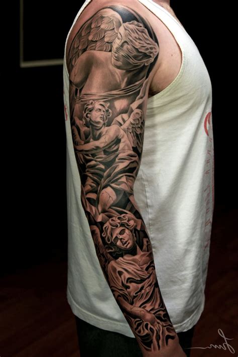 26+ Angel Sleeve Tattoos Ideas