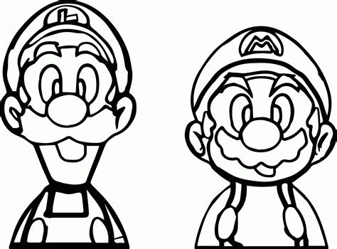 Super Mario Bros Coloring Page / Mario Coloring pages - Black and white ...