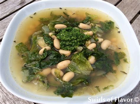 Homemade Escarole Soup With Beans - Swirls of Flavor