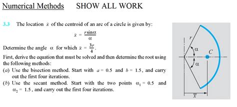 Solved The location x of the centroid of an arc of a circle | Chegg.com