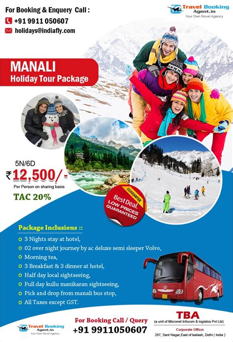 Manali TAC Holiday Tour Package, Manali Tour Package