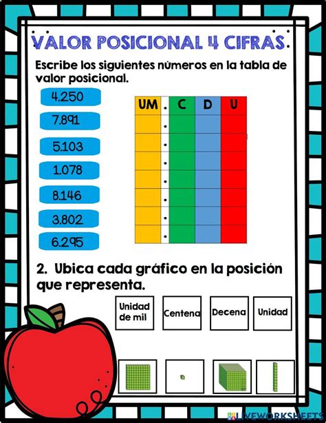 Tabla De Valor Posicional Ejemplos Ficha De Actividad Leer Y Escribir ...