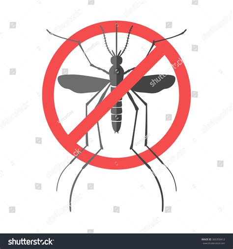 No Mosquito Sign Mosquitoes Carry Many Stock Vector (Royalty Free) 369358412 | Shutterstock