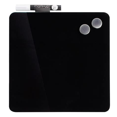 Three by Three Magnetic Black Glass Dry Erase Board | Glass dry erase ...