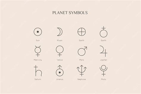 Premium Vector | Planet symbol icons in minimal trendy liner style ...